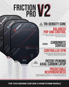 RPM Friction Pro V2 Elongated Pickleball Paddle