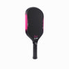 LUZZ Glider 2026 Hybrid Paddle left-side view featuring a solid black paddle face and pink-to-black gradient edge