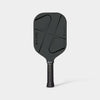 LUZZ Pro 4 Darkness Inferno pickleball paddle featuring a solid black paddle face with glossy black line details and a black handle